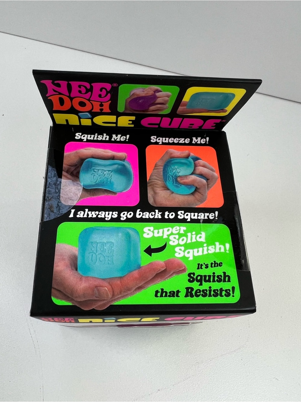 NIB Schylling NeeDoh Nice Cube Hard to Find Squish Sensory Fidget Toy pink - Picture 3 of 5